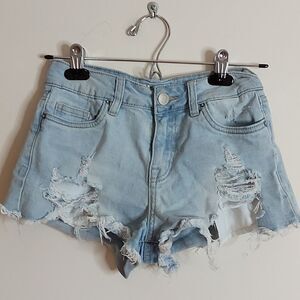 Miami high rise distressed denim short sz. 0